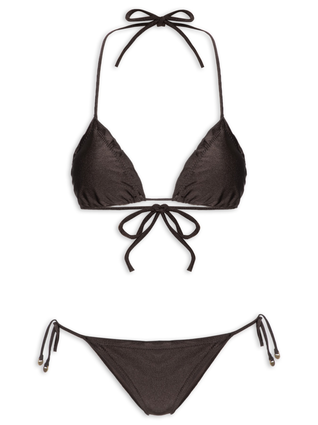 Bíquini Amarradinho Ruffle Marrom Água Doce