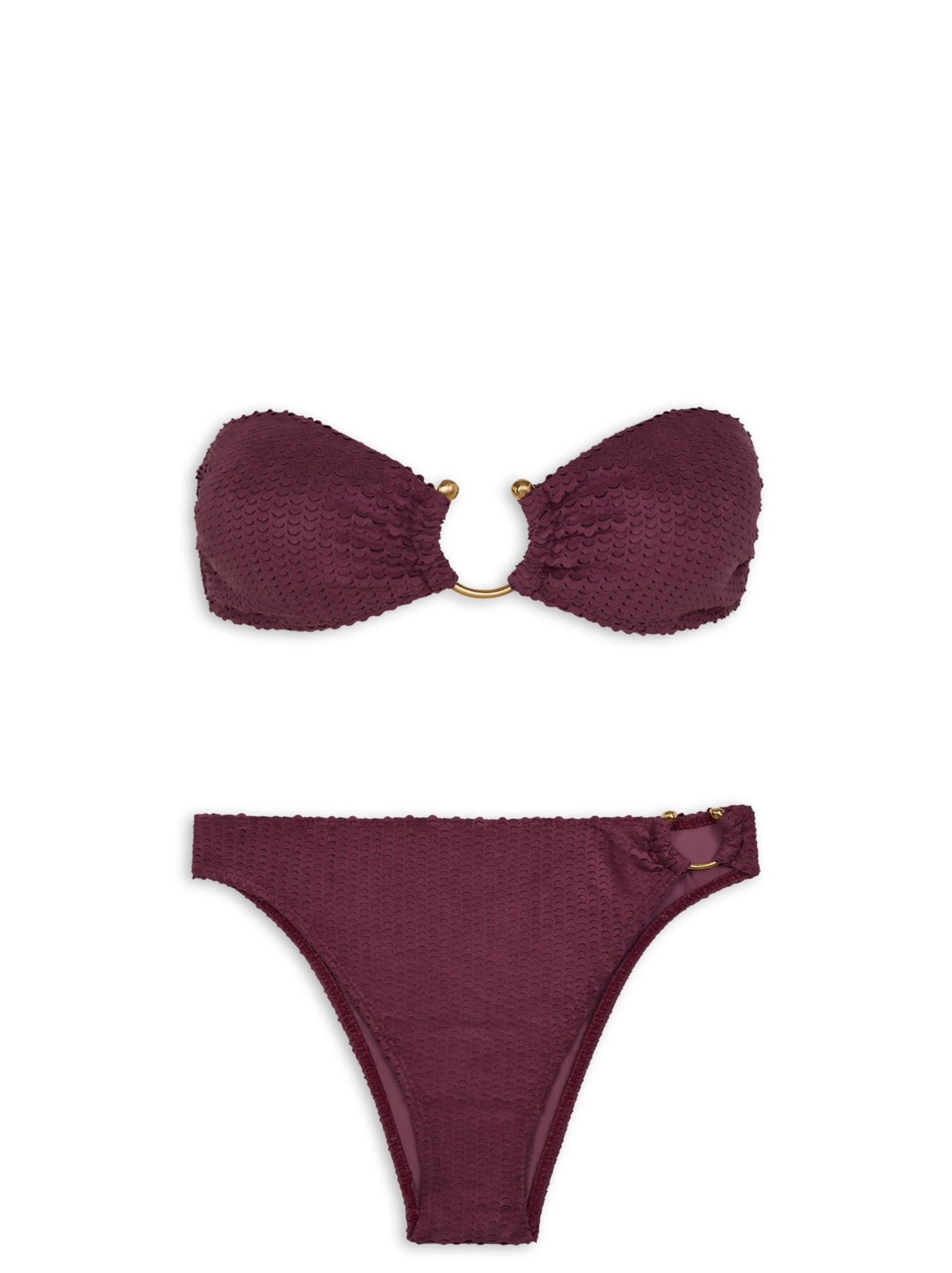 Biquíni Bandeau Edna Tomara Que Caia Roxo Vix
