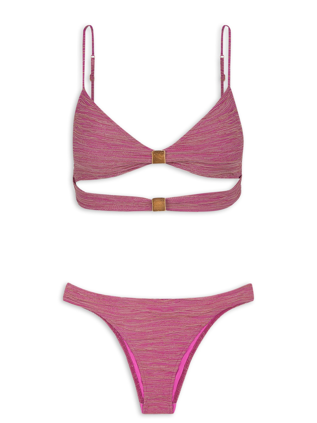 Biquíni Bandeau Leah Aviamento Rosa Vix