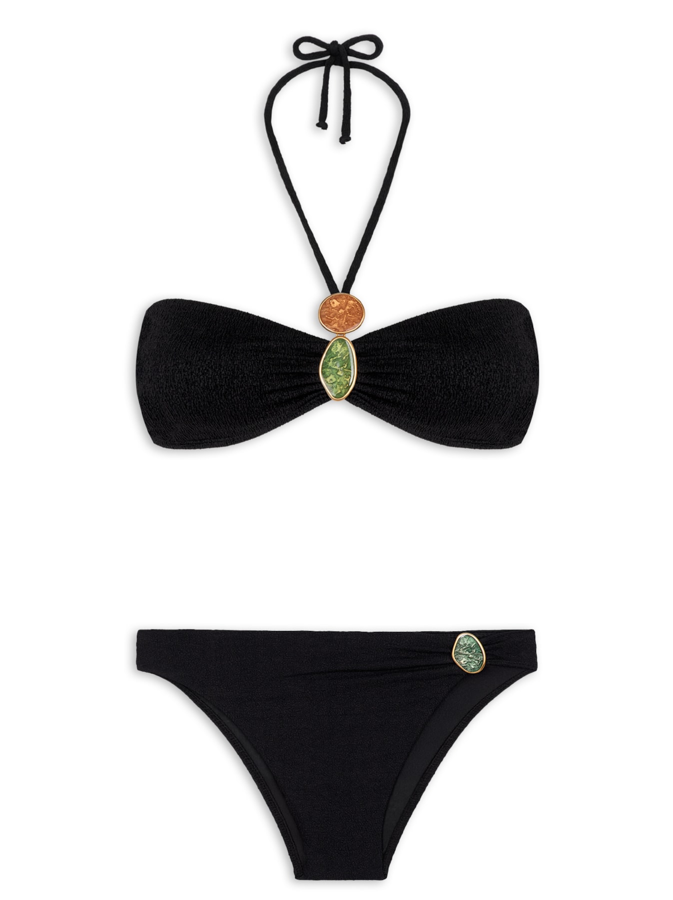 Biquíni Bandeau Petra Preto Vix