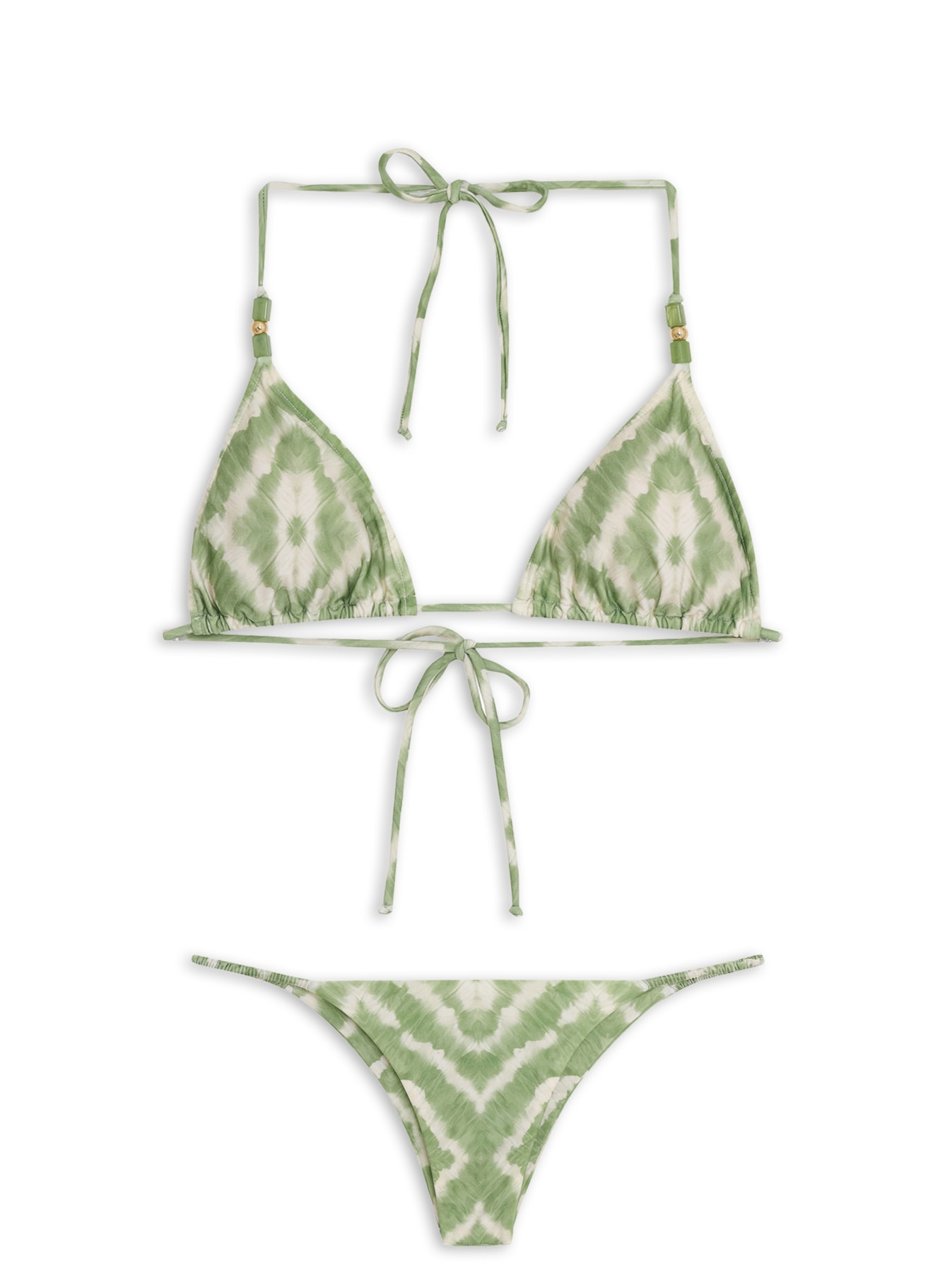 Biquíni Cortininha Bela Tie Dye Verde Triya