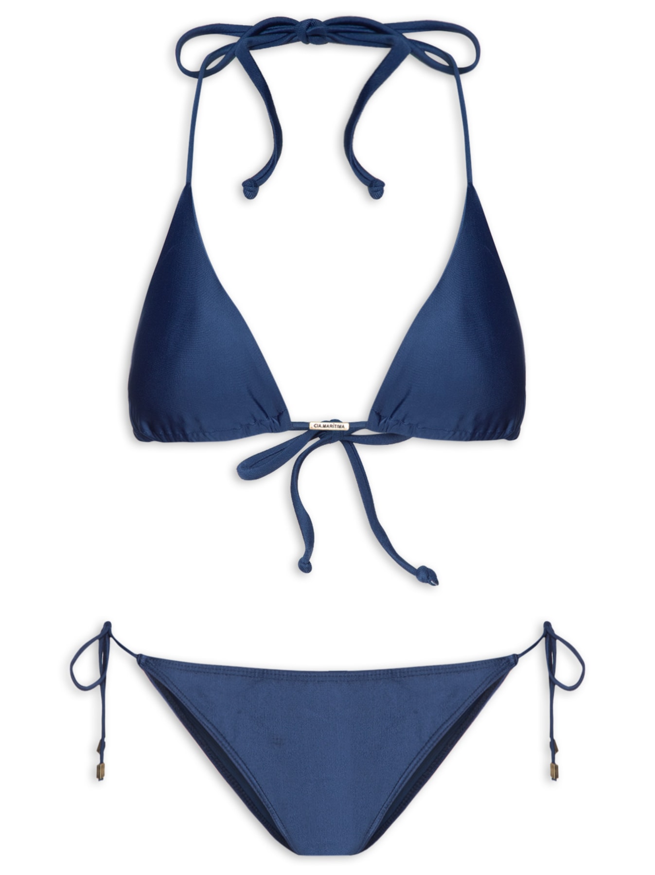 Biquíni Cortininha Liso - Azul - OQVestir