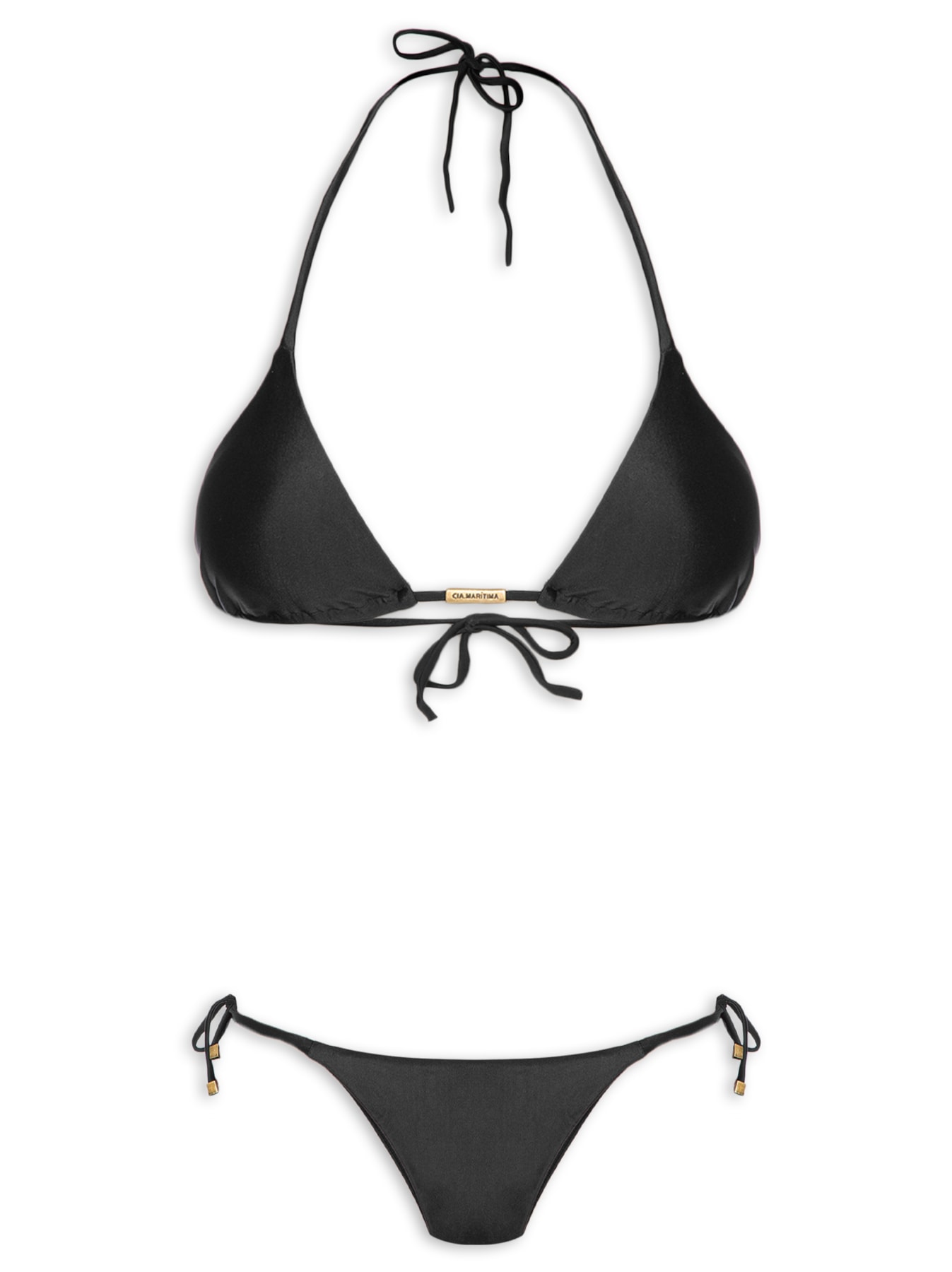 Biquíni Cortininha Liso Preto Cia Marítima