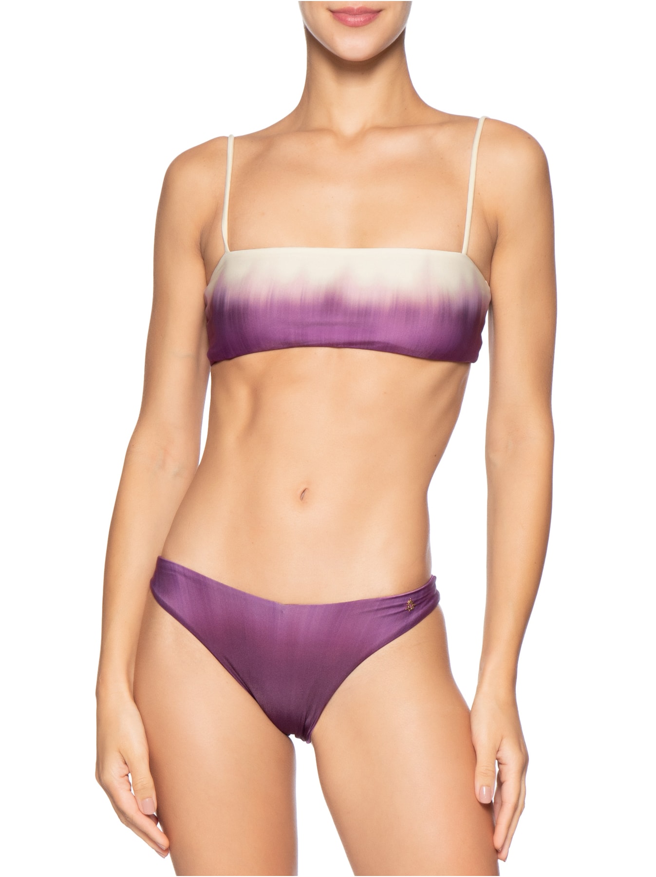Biquíni Faixa Estampado Panô Roxo Cia Marítima