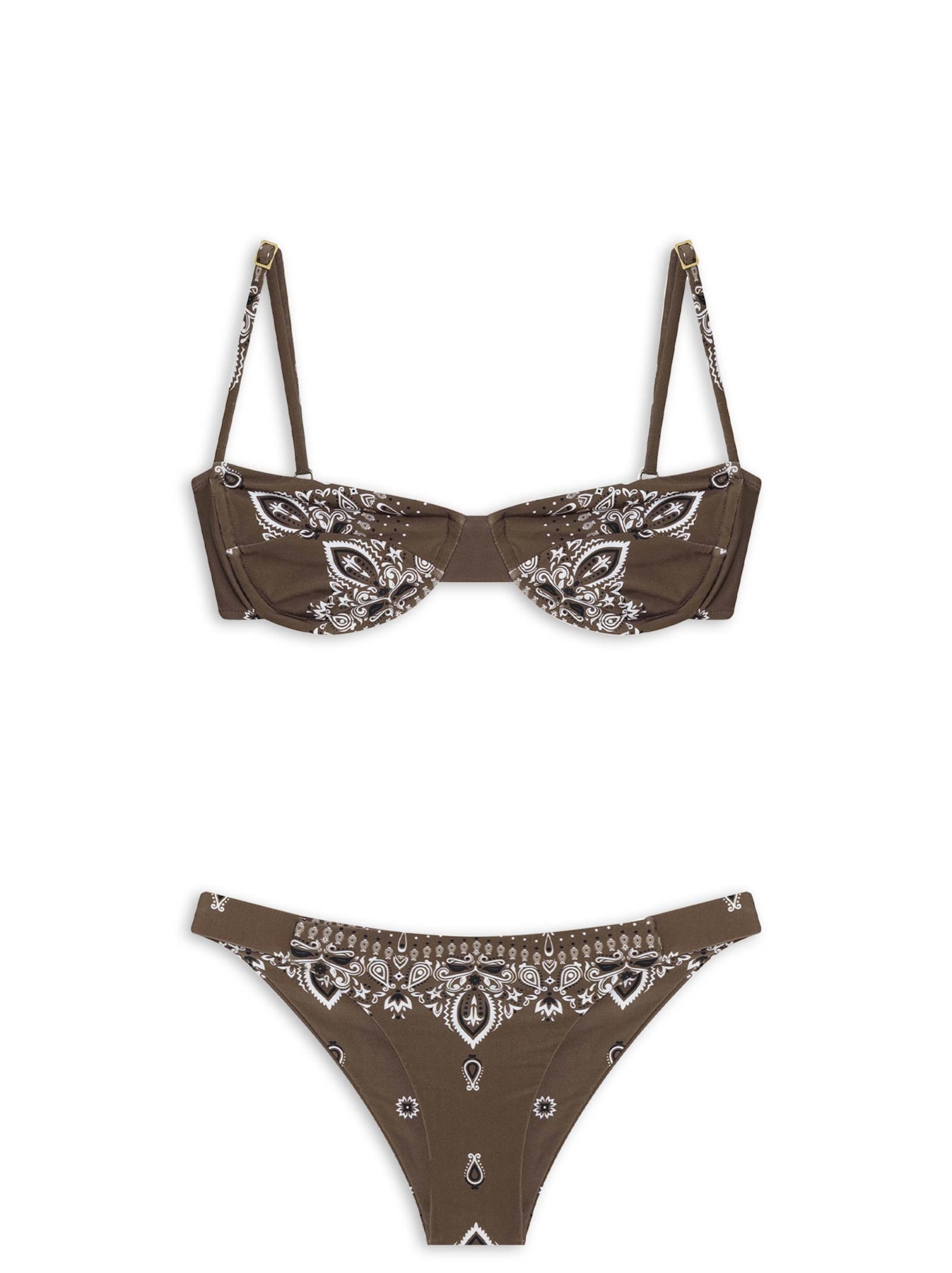 Biquíni Meia Taça Bia Marrom Triya