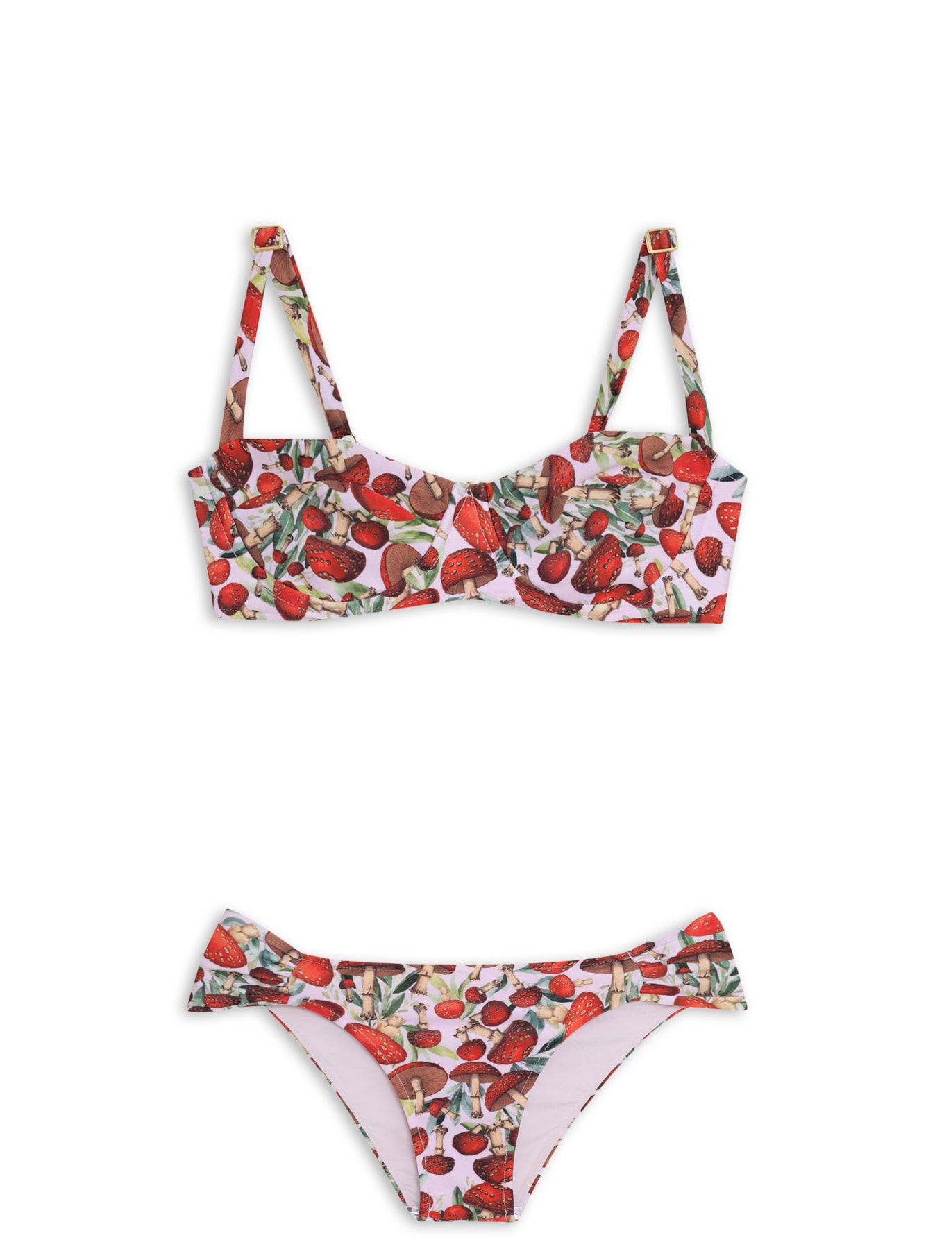 Biquíni Meia Taça Nina Franzido Rosa Triya