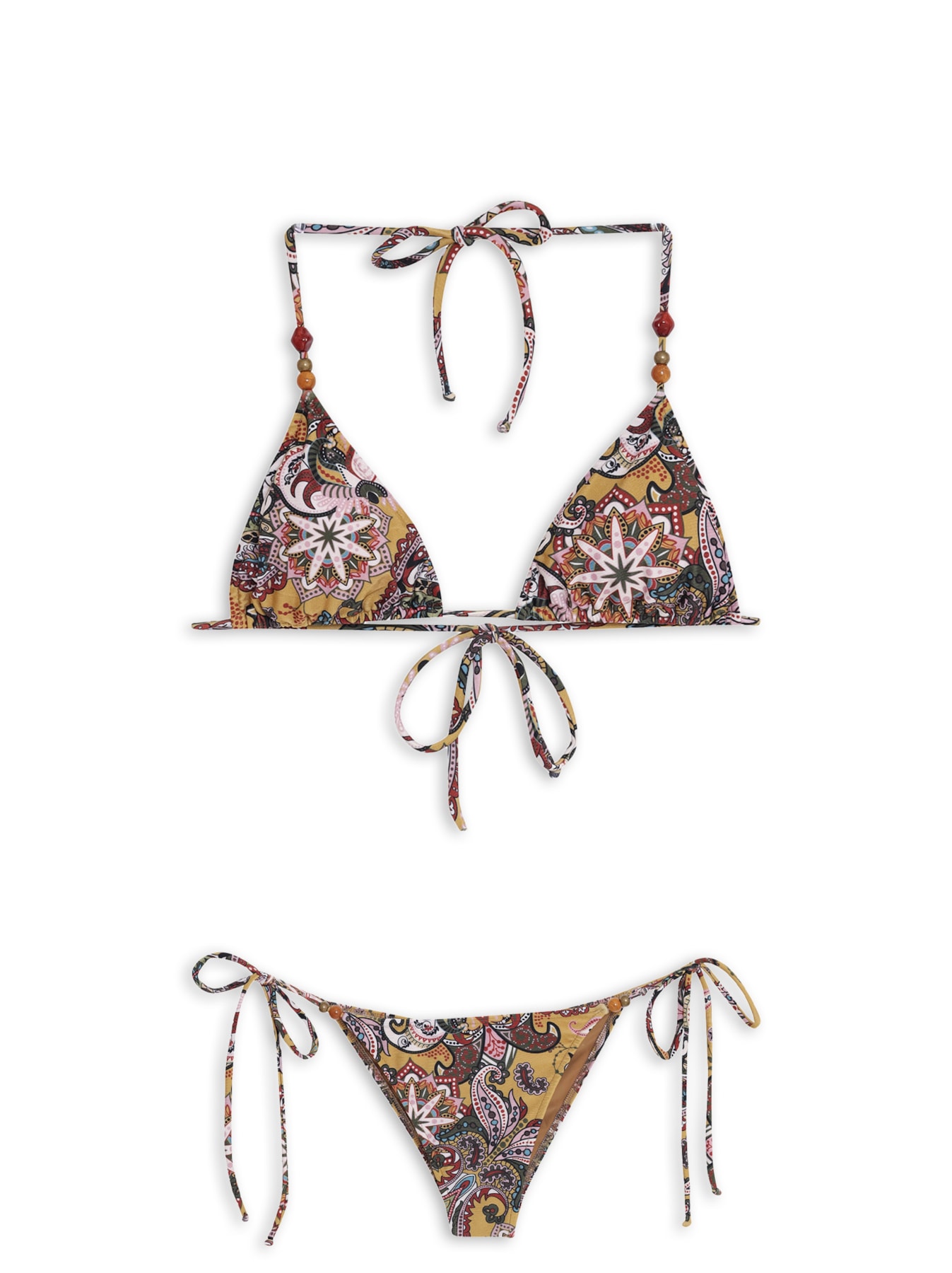 Biquíni Miçanga Cortininha Bela Amarelo Triya