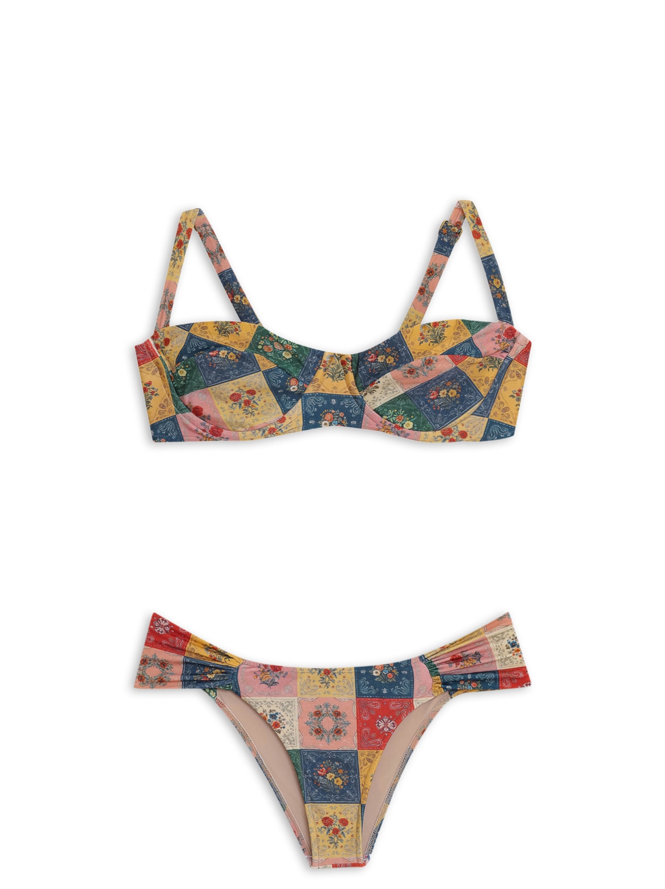 Biquíni Patchwork Meia Taça Nina Amarelo Triya
