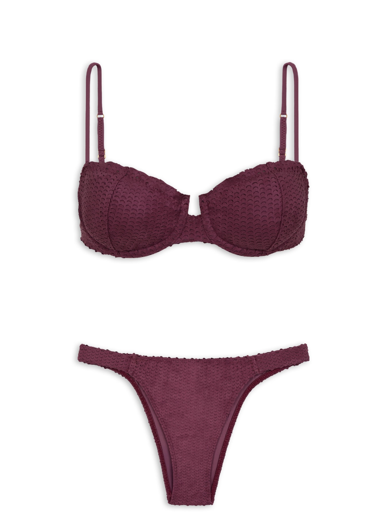 Biquíni Scales Aro Nissi Meia Taça Roxo Vix