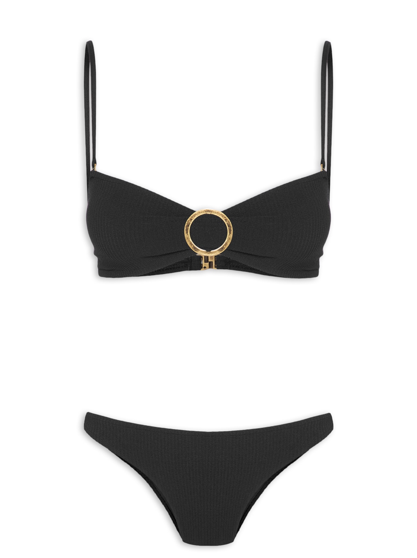 Biquíni Tanga Liso Preto Água Doce
