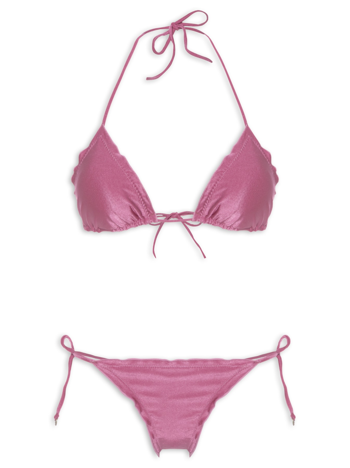 Biquíni Tanga Ruffle Rosa Água Doce