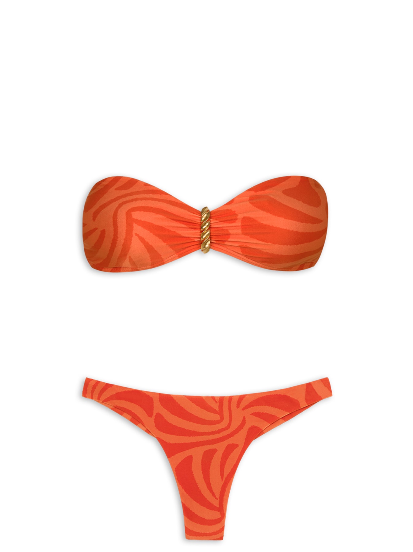 Biquíni Tomara Que Caia Bandeau Lori Laranja Vix