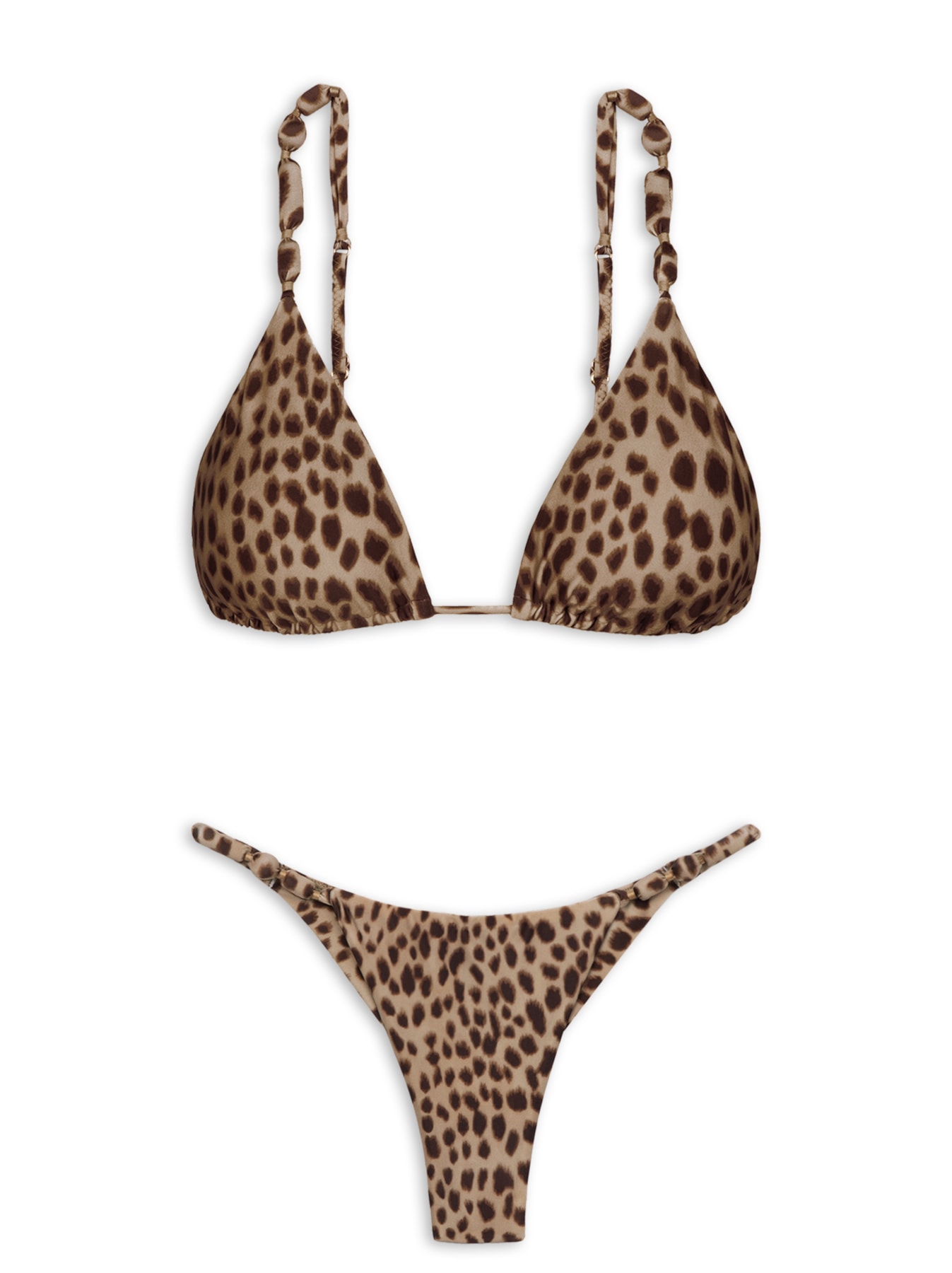 Biquíni Tri Paralelo Atena Cortininha Animal Print Vix