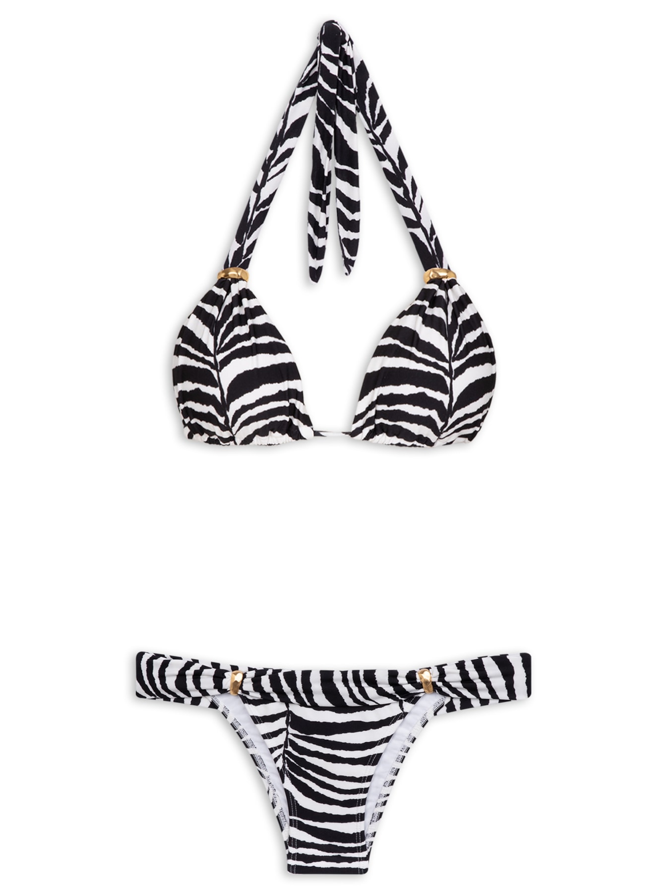 Biquíni Triângulo Tubo Bia Argolas Branco Vix