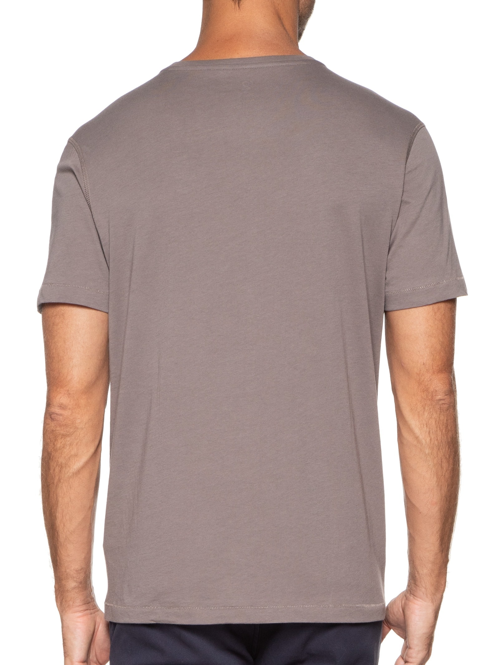 '2Essential Camiseta Masculina Manga Curta Gola Cinza '2 Essential