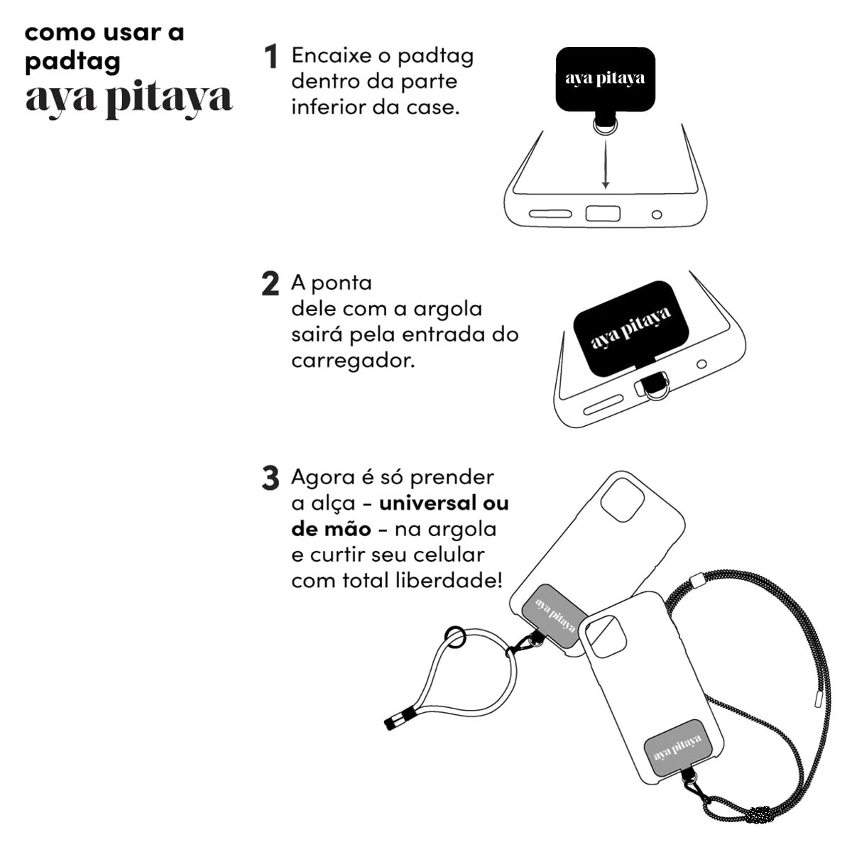 Aya Pitaya - Alça Unissex Universal Açaí - Rosa