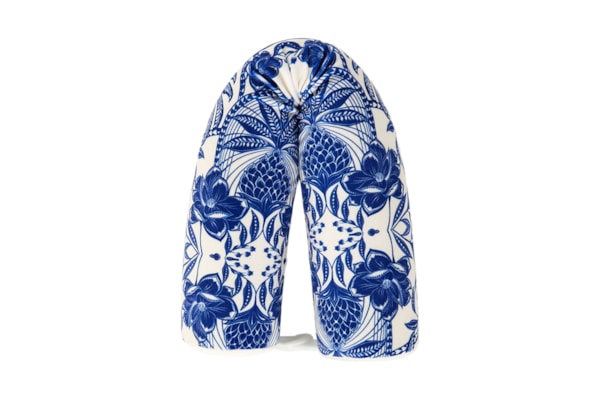 Almofada De Pescoço Coqueiro De Flor - Azul