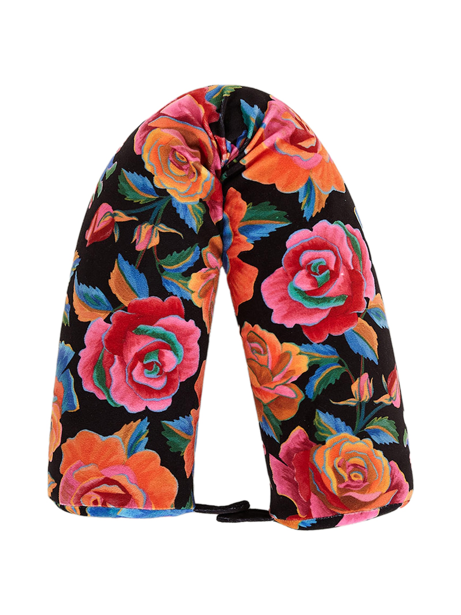 Almofada De Pescoço Rosas Pintadas Preto Farm Etc