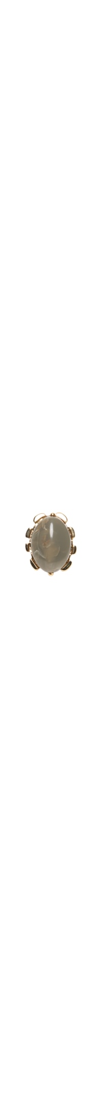 Anel Feminino Com Pedra - Cinza