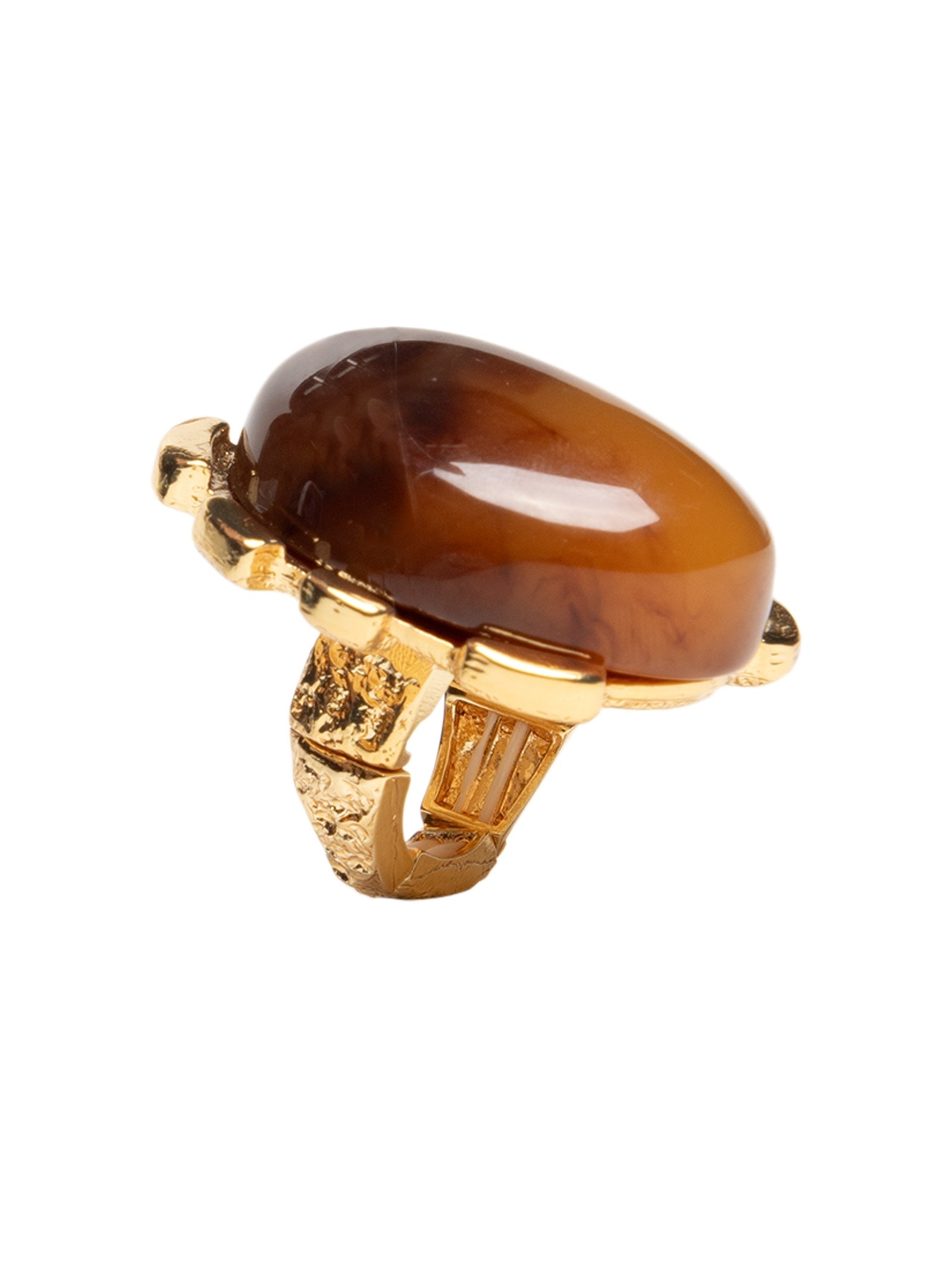Anel Feminino Com Pedra Marrom '2Essential