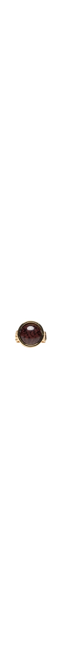 Anel Feminino Redondo Com Pedra - Preto