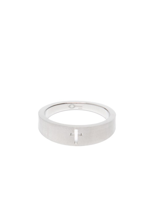 Anel Masculino Cross De Aço – Prata