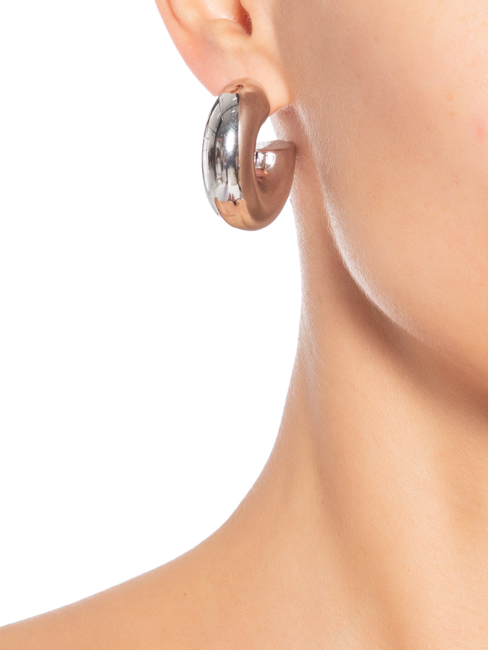 Argola Feminina Prateado Market 33