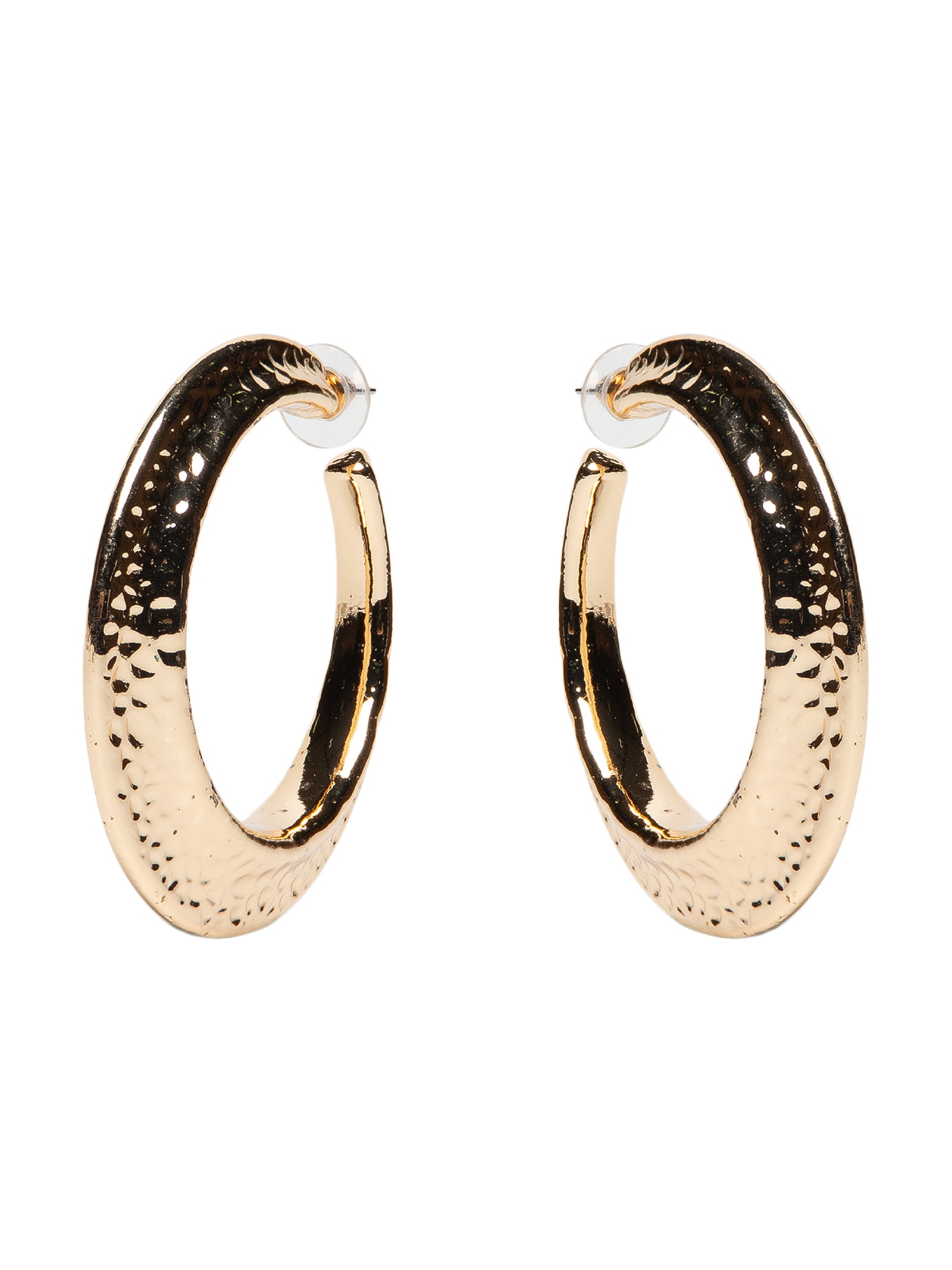 Argola Feminina Texturizada Dourado Market 33