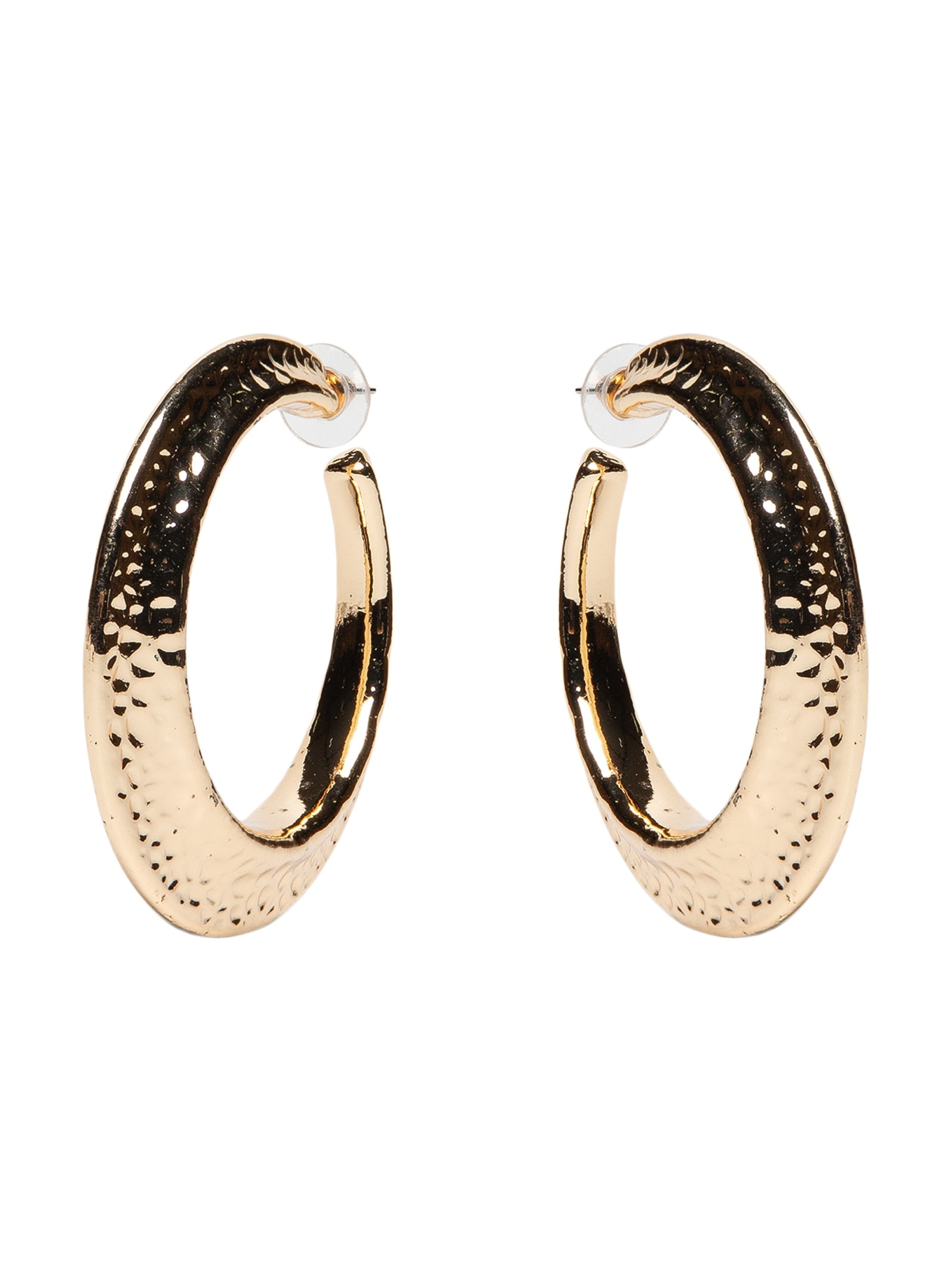 Argola Feminina Texturizada Dourado Market 33