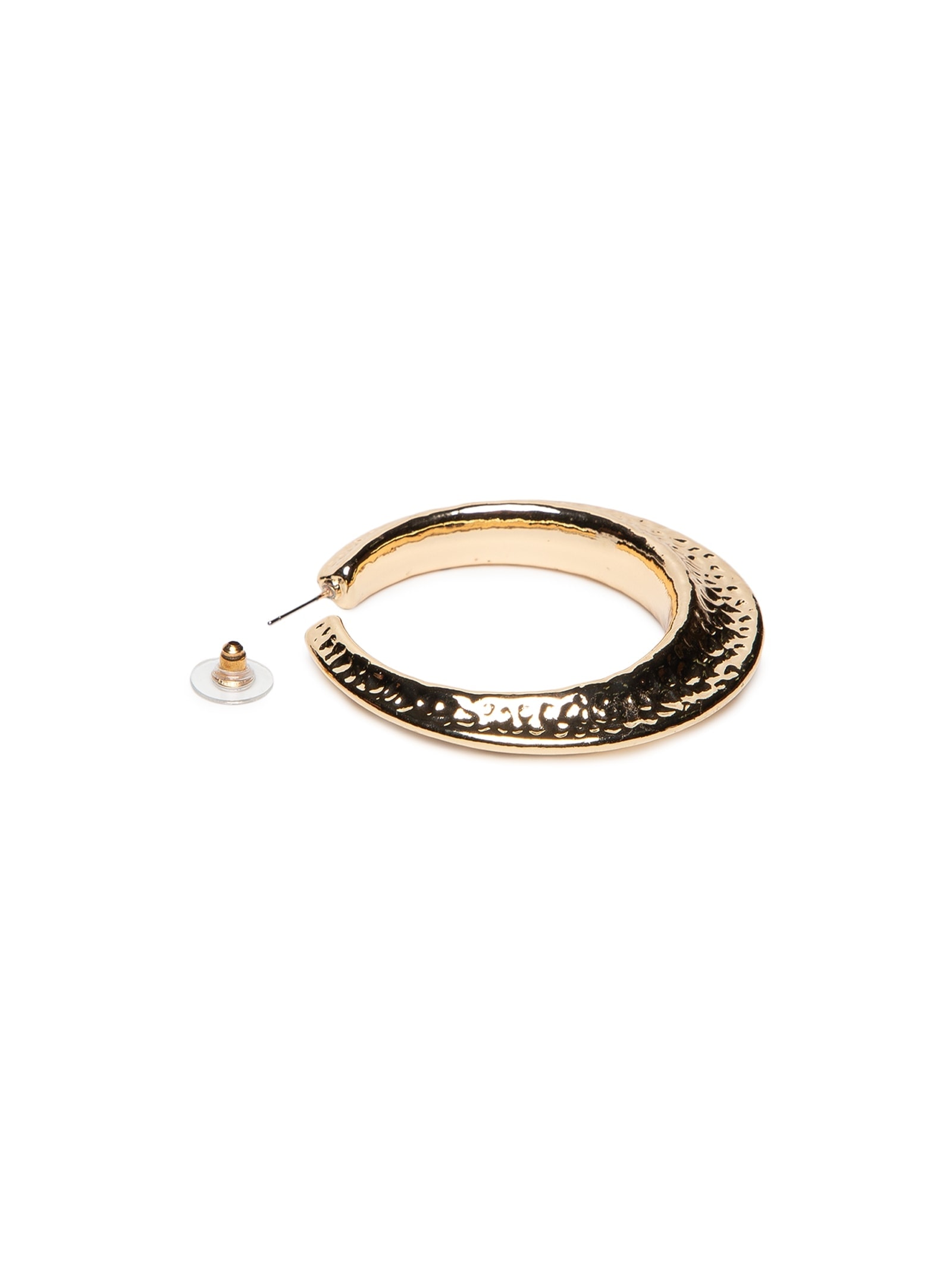 Argola Feminina Texturizada Dourado Market 33