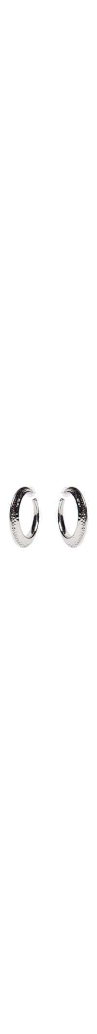 Argola Feminina Texturizada - Prateado