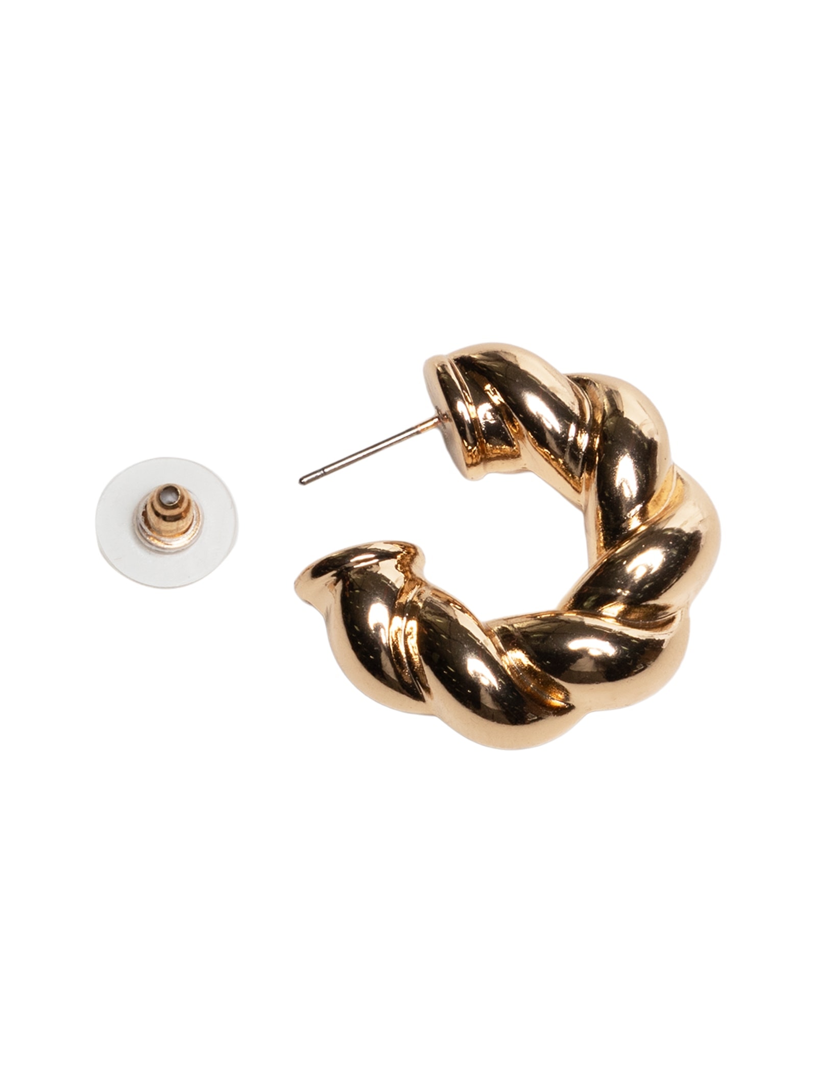Argola Feminina Trançada Dourada Market 33