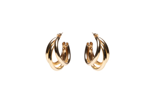 Argola Feminina Tripla - Dourado