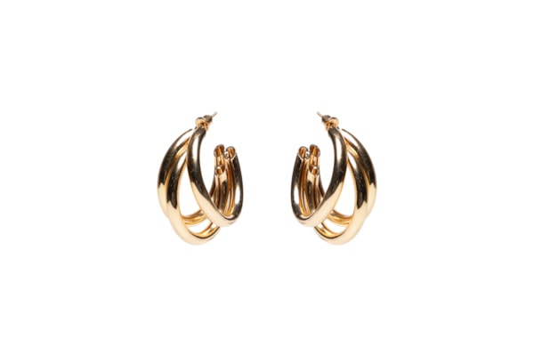 Argola Feminina Tripla - Dourado