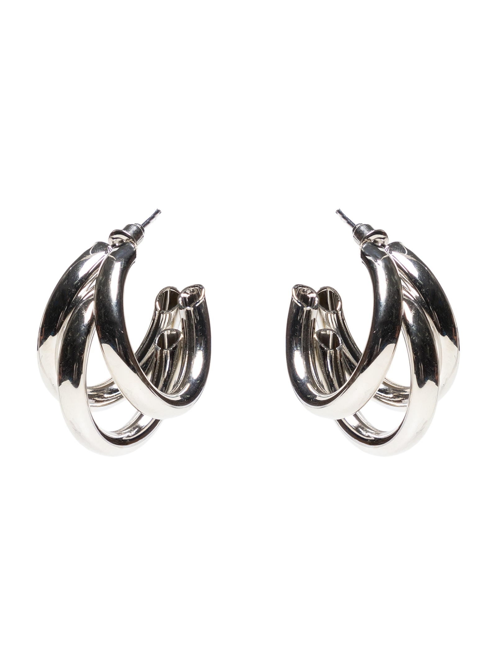 Argola Feminina Tripla Prateado Market 33