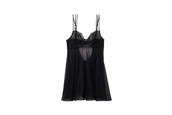 Babydoll Balconette Dark Moon Girl - Preto