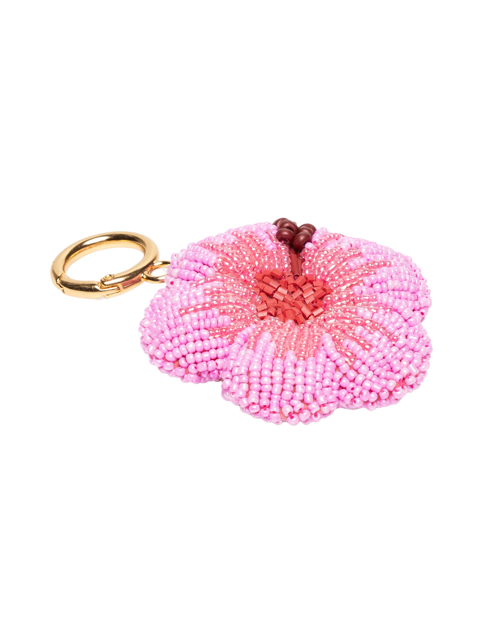 Bag Charm Hibisco Rosa Caru Rio
