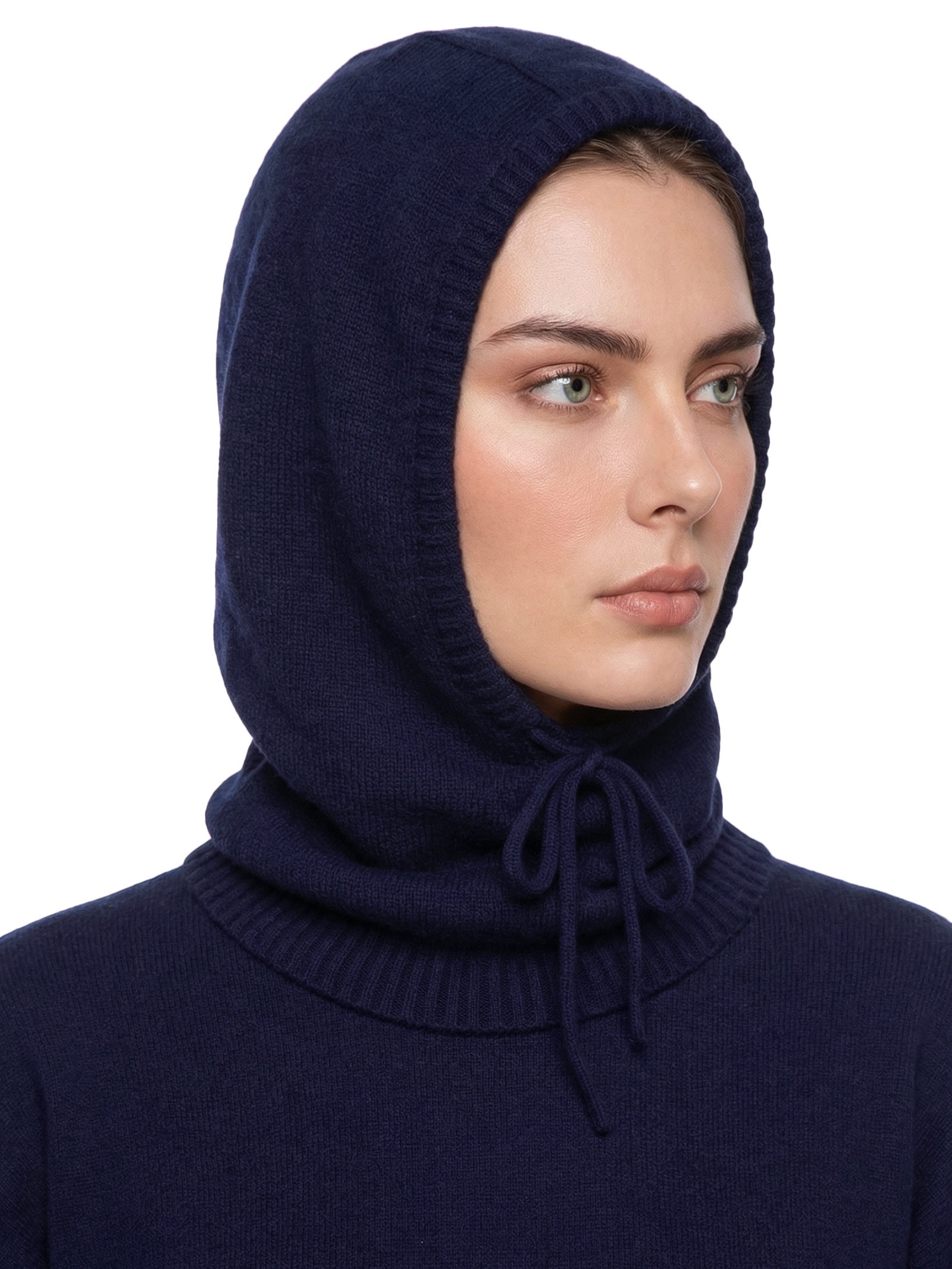 Balaclava Feminina Com Blend De Cashmere E Lã Azul '2Essential
