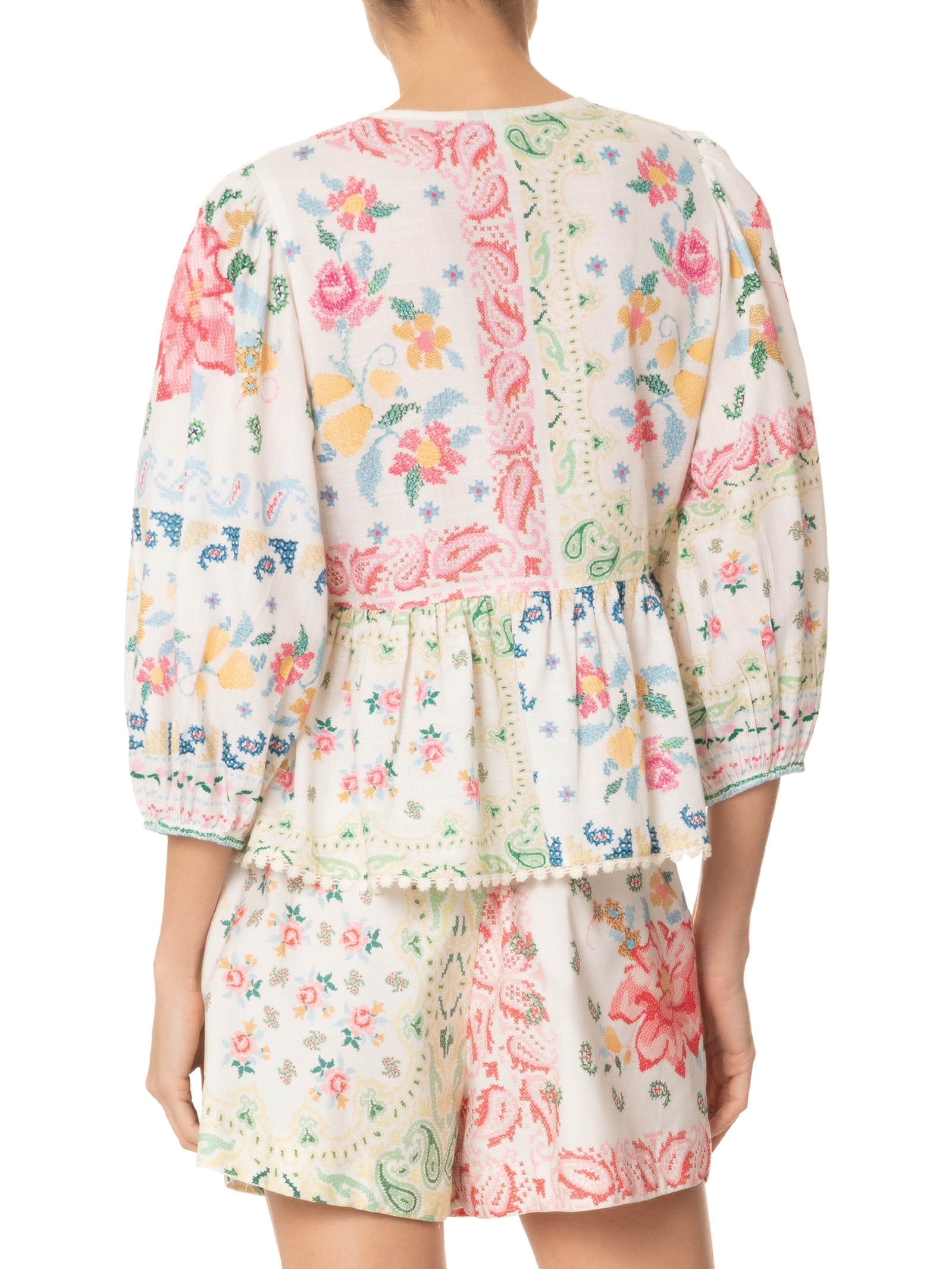 Bata Amarrão Borda Bandana Off White Farm