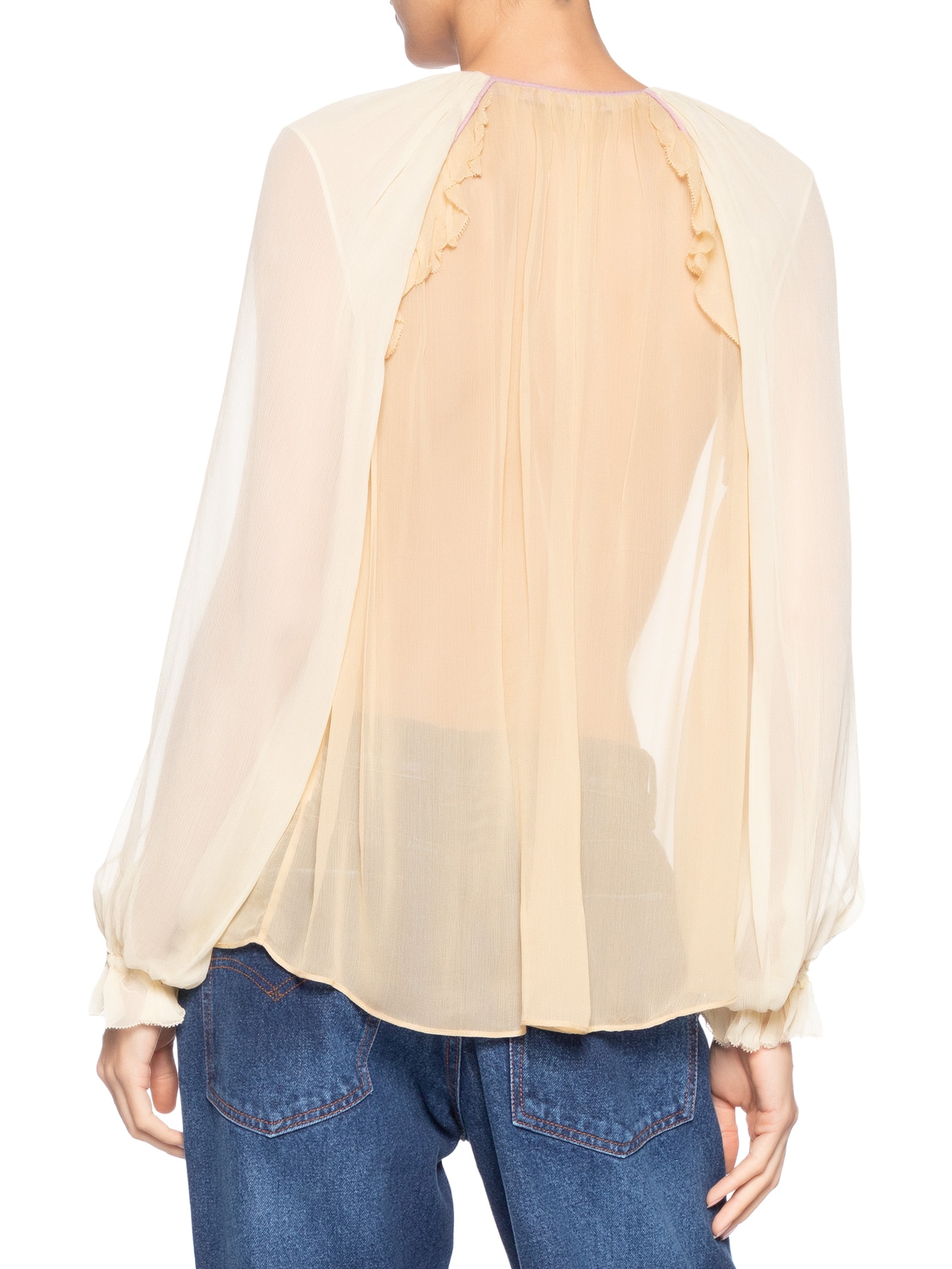 Bata Chiffon Tricolor Amarelo Animale