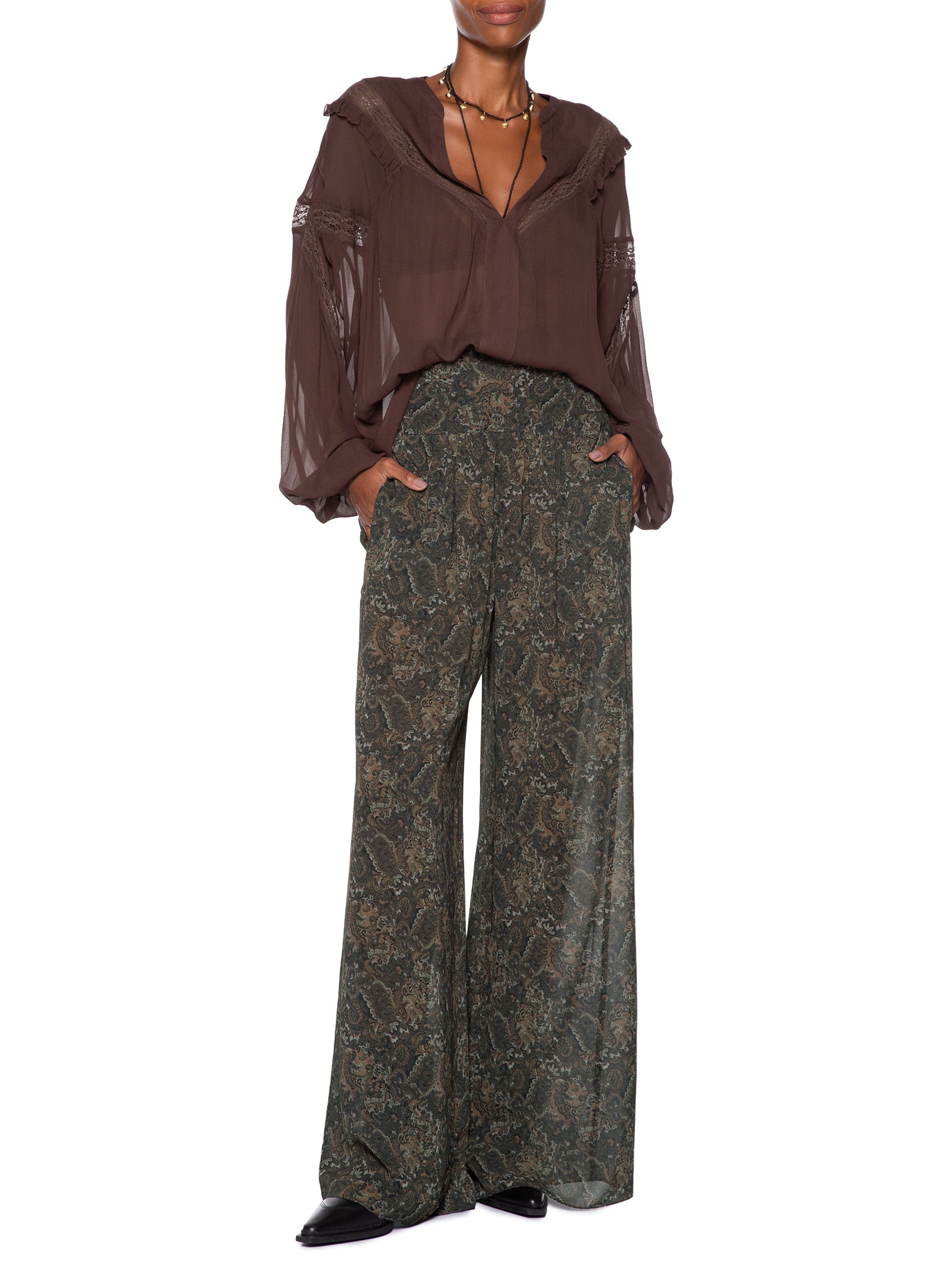 Bata com Volumes e Entremeio Marrom Animale