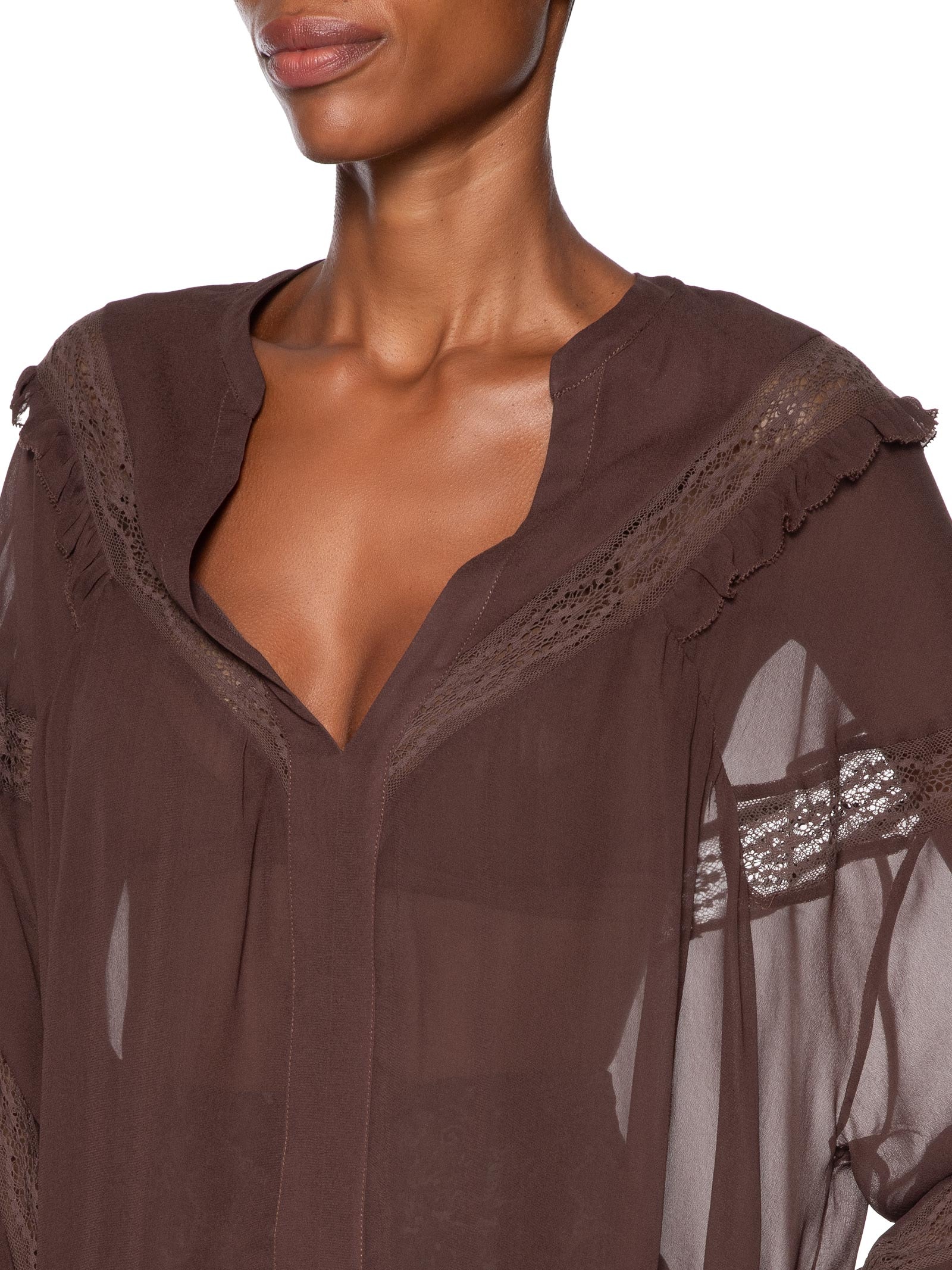 Bata com Volumes e Entremeio Marrom Animale