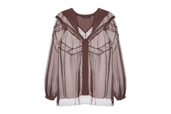 Bata com Volumes e Entremeio - Marrom