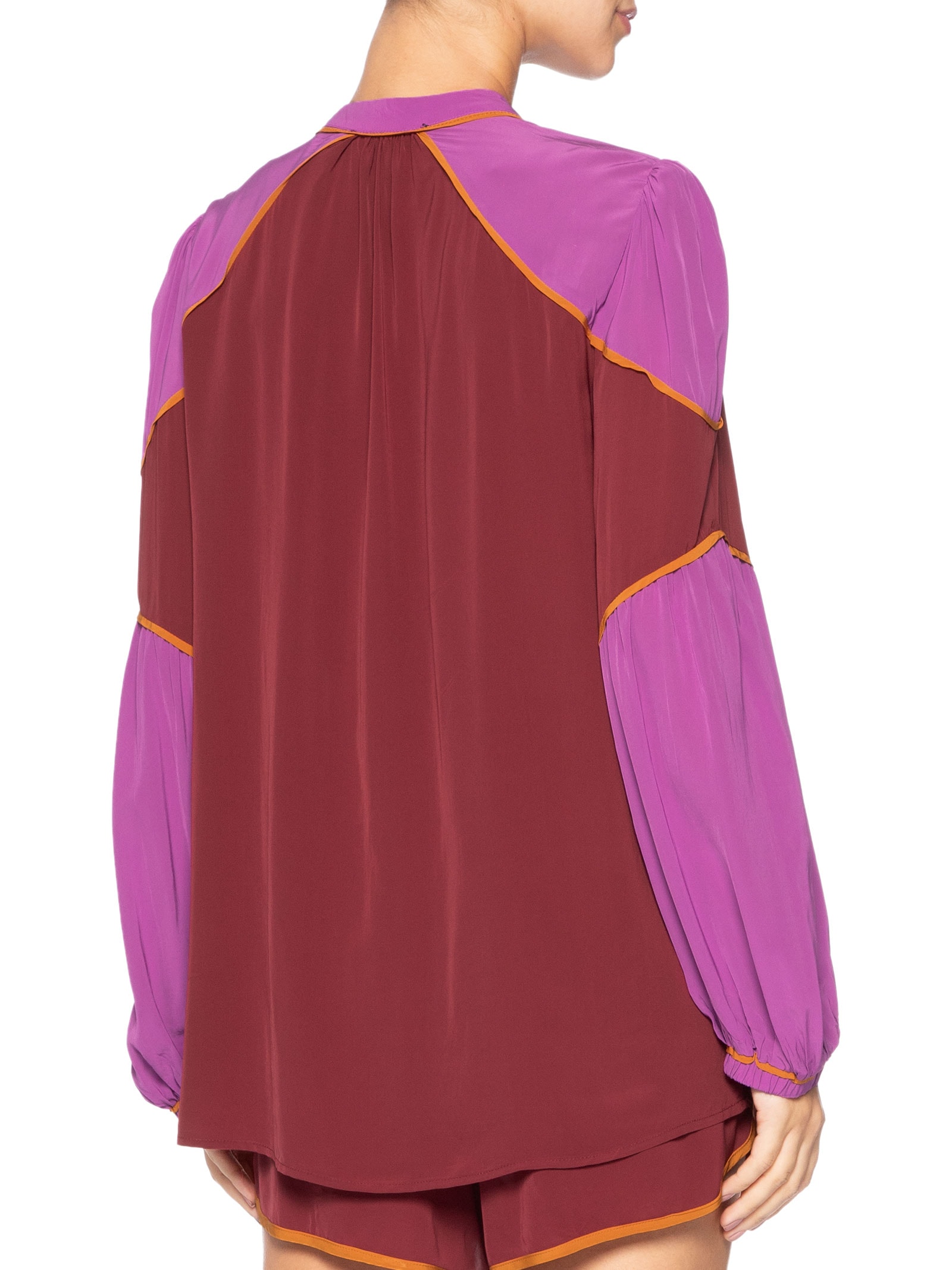 Bata Decote V Bicolor Vermelho Animale