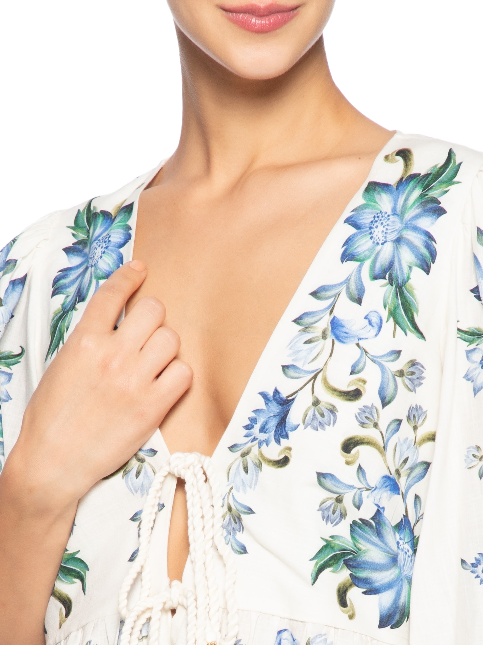 Bata Feminina Amarração Laura Branco Farm