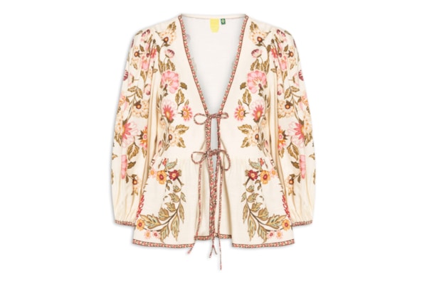 Bata Feminina Amarração Natureza Romântica - Bege