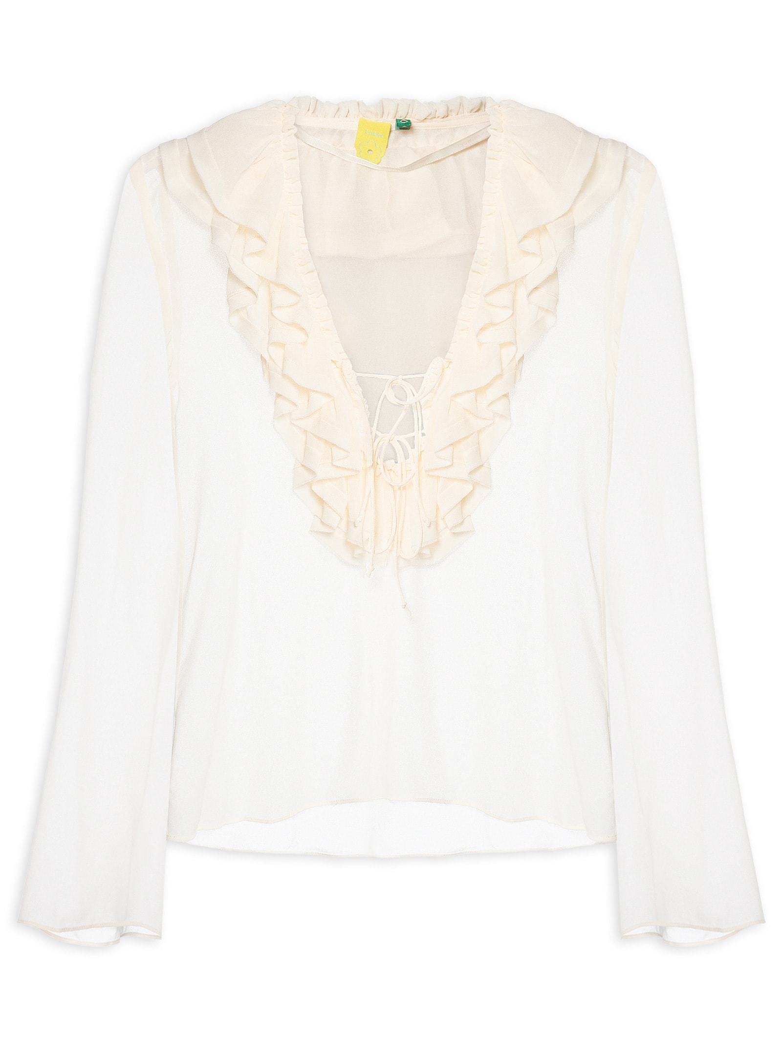  Bata Feminina Babado Tule Amarelo Farm