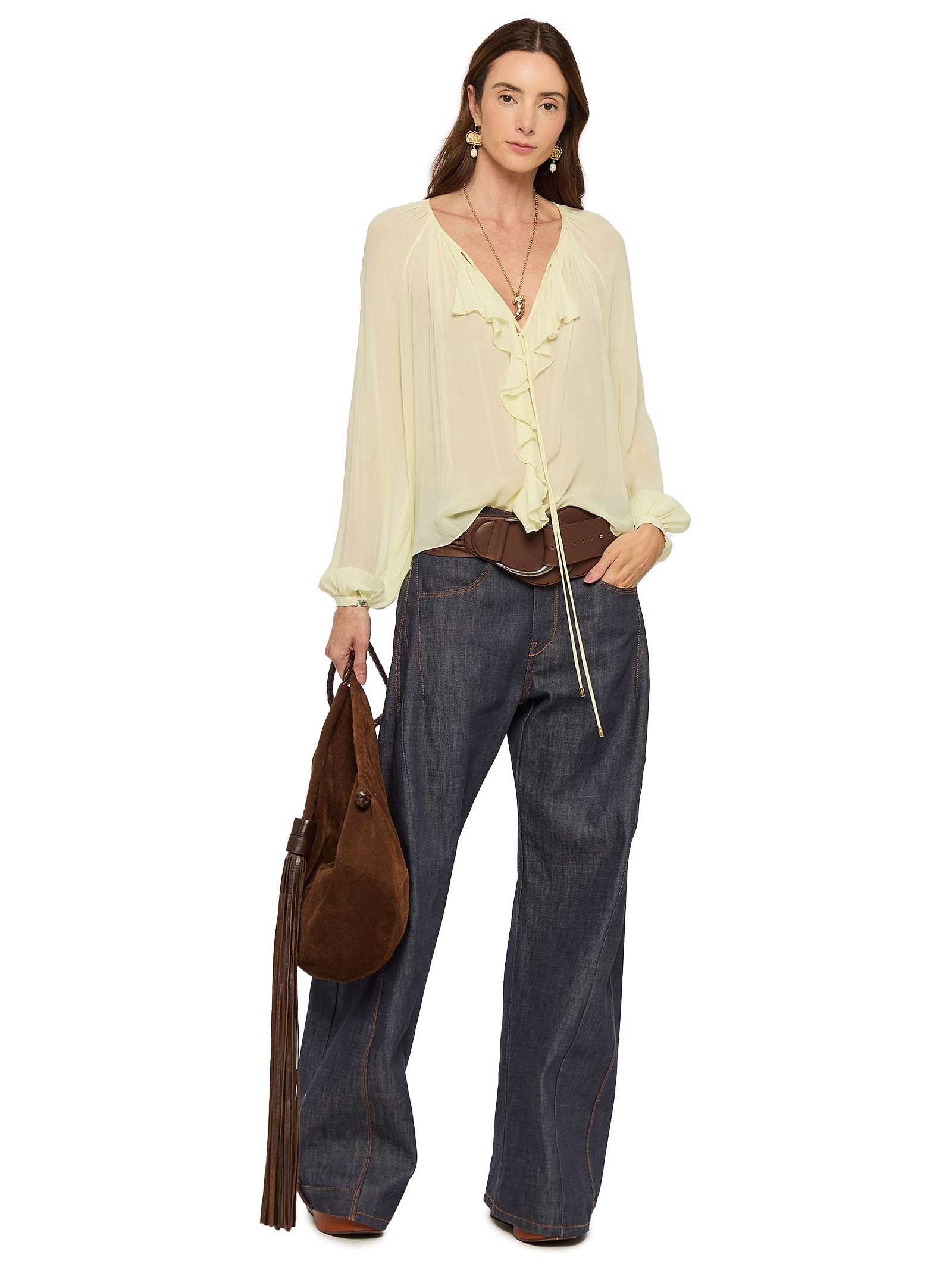 Bata Feminina Boho Campo Amarelo Animale