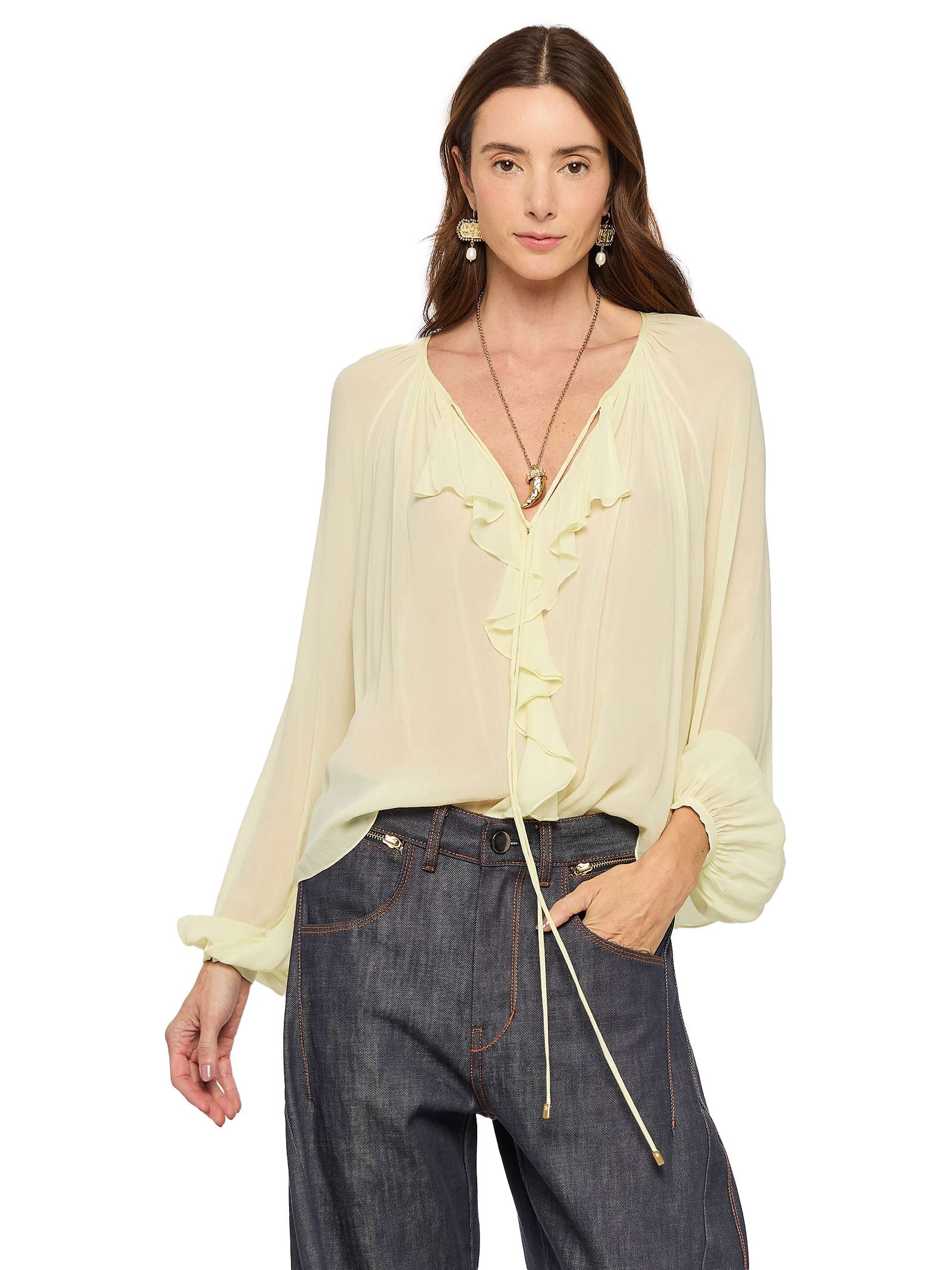 Bata Feminina Boho Campo Amarelo Animale