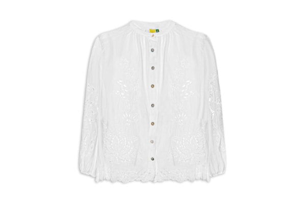 Bata Feminina Bordada Richelieu - Branco